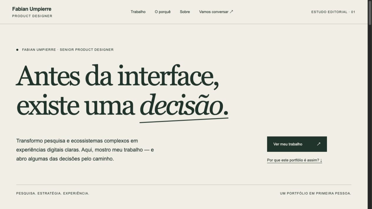 Primeiro protótipo editorial, registro real.